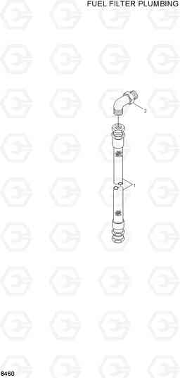 8460 FUEL FILTER PLUMBING R450LC-3(-#1000), Hyundai