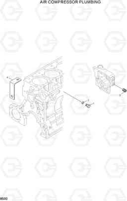 8500 AIR COMPRESSOR PLUMBING R450LC-3(-#1000), Hyundai