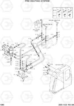 1080 PRE HEATING SYSTEM R450LC-3(#1001-), Hyundai