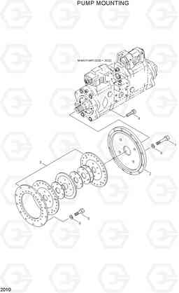 2010 PUMP MOUNTING R450LC-3(#1001-), Hyundai