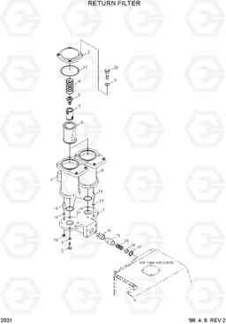 2031 RETURN FILTER R450LC-3(#1001-), Hyundai