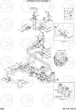 2040 UPPER HYD PIPING 1 R450LC-3(#1001-), Hyundai