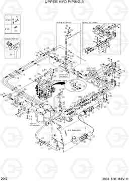 2042 UPPER HYD PIPING 3 R450LC-3(#1001-), Hyundai