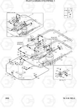 2050 PILOT & DRAIN HYD PIPING 1 R450LC-3(#1001-), Hyundai