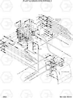 2052 PILOT & DRAIN HYD PIPING 3 R450LC-3(#1001-), Hyundai