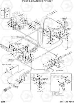 2056 PILOT & DRAIN HYD PIPING 7 R450LC-3(#1001-), Hyundai