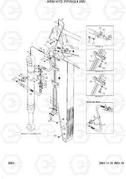 2083 ARM HYD PIPING(4.0M) R450LC-3(#1001-), Hyundai
