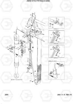 2084 ARM HYD PIPING(4.50M) R450LC-3(#1001-), Hyundai