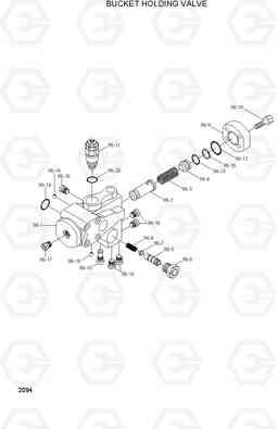 2094 BUCKET HOLDING VALVE R450LC-3(#1001-), Hyundai