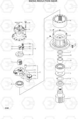 2101 SWING REDUCTION GEAR R450LC-3(#1001-), Hyundai