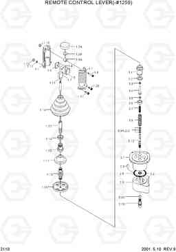 2110 REMOTE CONTROL LEVER(-#1259) R450LC-3(#1001-), Hyundai