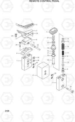 2120 REMOTE CONTROL PEDAL R450LC-3(#1001-), Hyundai