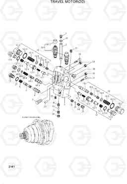 2141 TRAVEL MOTOR(2/2) R450LC-3(#1001-), Hyundai