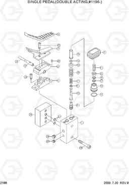 2188 SINGLE PEDAL(DOUBLE ACTING,#1196-) R450LC-3(#1001-), Hyundai