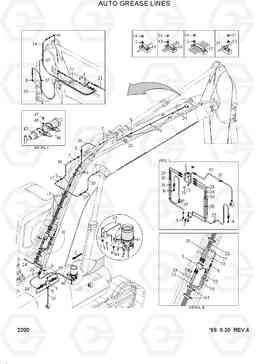 2200 AUTO GREASE LINES R450LC-3(#1001-), Hyundai