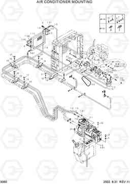 3060 AIR CONDITIONER MOUNTING R450LC-3(#1001-), Hyundai