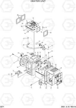 3071 HEATER UNIT R450LC-3(#1001-), Hyundai