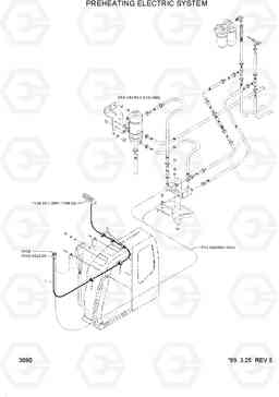 3080 PREHEATING ELECTRIC SYSTEM R450LC-3(#1001-), Hyundai