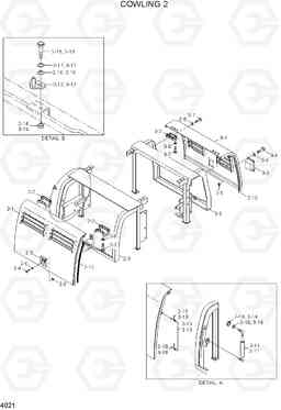 4021 COWLING 2 R450LC-3(#1001-), Hyundai