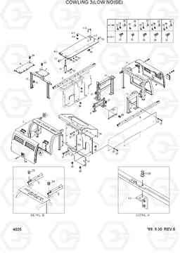 4025 COWLING 3(LOW NOISE) R450LC-3(#1001-), Hyundai