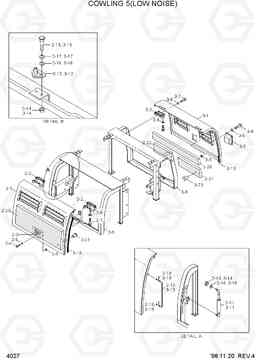 4027 COWLING 5(LOW NOISE) R450LC-3(#1001-), Hyundai