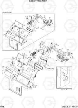 4071 CAB INTERIOR 2 R450LC-3(#1001-), Hyundai