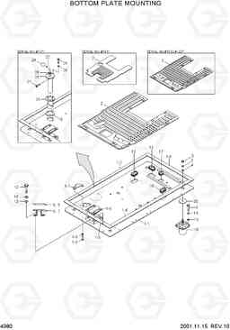 4080 BOTTOM PLATE MOUNTING R450LC-3(#1001-), Hyundai