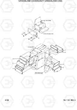 4120 VANDALISM COVER(ANTI VANDALISM CAB) R450LC-3(#1001-), Hyundai