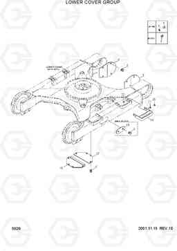 5020 LOWER COVER GROUP R450LC-3(#1001-), Hyundai