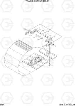 5061 TRACK CHAIN(R450-3) R450LC-3(#1001-), Hyundai