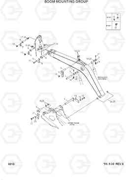 6010 BOOM MOUNTING GROUP R450LC-3(#1001-), Hyundai