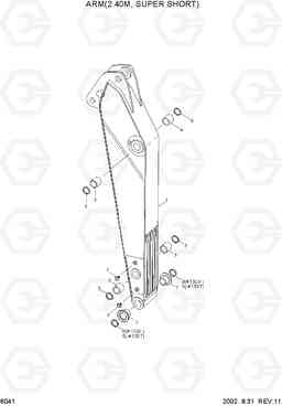 6041 ARM(2.40M, SUPER SHORT) R450LC-3(#1001-), Hyundai