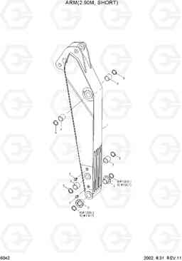 6042 ARM(2.90M, SHORT) R450LC-3(#1001-), Hyundai