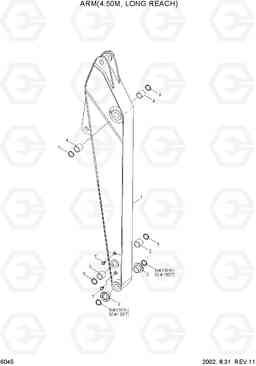 6045 ARM(4.50M, LONG REACH) R450LC-3(#1001-), Hyundai