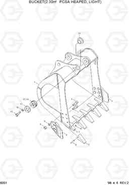 6051 BUCKET(2.30M3 PCSA HEAPED, LIGHT) R450LC-3(#1001-), Hyundai