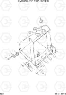 6052 BUCKET(2.07M3 PCSA HEAPED) R450LC-3(#1001-), Hyundai