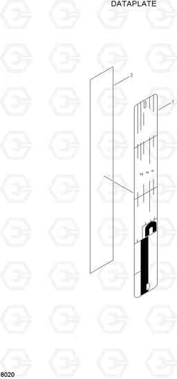 8020 DATAPLATE R450LC-3(#1001-), Hyundai