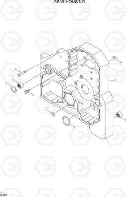 8035 GEAR HOUSING R450LC-3(#1001-), Hyundai