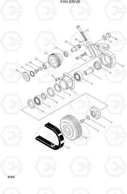 8140 FAN DRIVE R450LC-3(#1001-), Hyundai