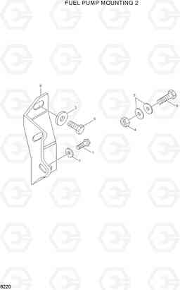 8220 FUEL PUMP MOUNTING 2 R450LC-3(#1001-), Hyundai