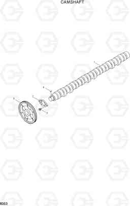 8353 CAMSHAFT R450LC-3(#1001-), Hyundai