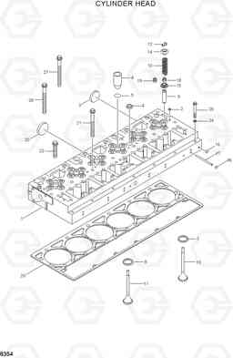 8354 CYLINDER HEAD R450LC-3(#1001-), Hyundai