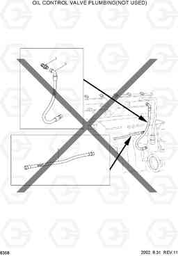 8358 OIL CONTROL VALVE PLUMBING(NOT USED) R450LC-3(#1001-), Hyundai