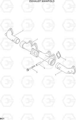 8421 EXHAUST MANIFOLD R450LC-3(#1001-), Hyundai