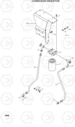 8490 CORROSION RESISTOR R450LC-3(#1001-), Hyundai