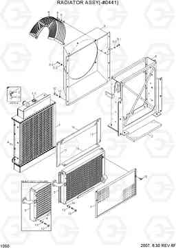 1050 RADIATOR ASSY(-#0441) R450LC-7, Hyundai