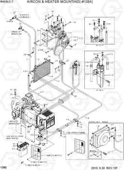 1080 AIRCON & HEATER MOUNTING(-#1028) R450LC-7, Hyundai