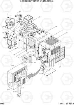 1110 AIR CONDITIONER UNIT(-#1028) R450LC-7, Hyundai