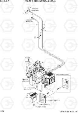 1120 HEATER MOUNTING(-#1028) R450LC-7, Hyundai