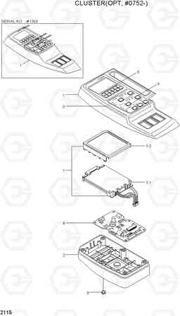 2115 CLUSTER(OPT, #0752-) R450LC-7, Hyundai